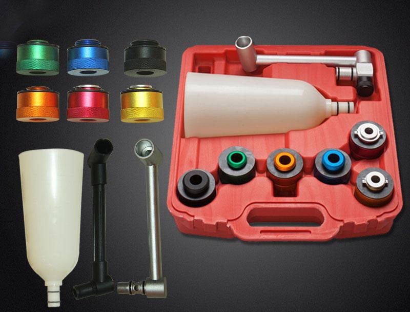 Trusa set 8 piese adaptoare speciale cu palnie pentru schimb ulei