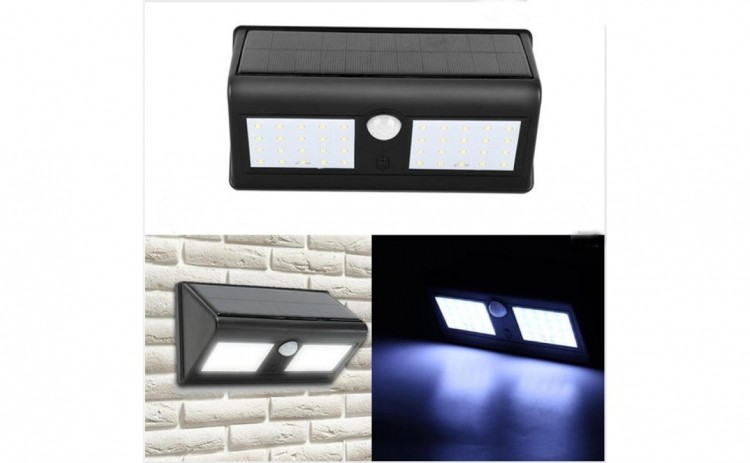 Lampa Solara Dubla cu senzori de miscare 120 grade 40 leduri 