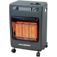 Mini Soba pe gaz GPL Hausberg HB-1023, aprindere piezo-electrica, 3 placi de incalzire ceramic putere totala 4.2kW, sistem de oprire automata a gazului