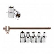 Set 5 tubulare torx E 1/4 cu antrenor culisabil