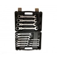 Set chei combinate cu clichet si cap articulat 8-24mm, 14 piese