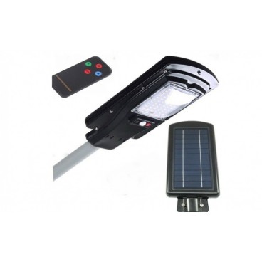 Proiector stradal cu panou solar, senzor de miscare si telecomanda 30W 